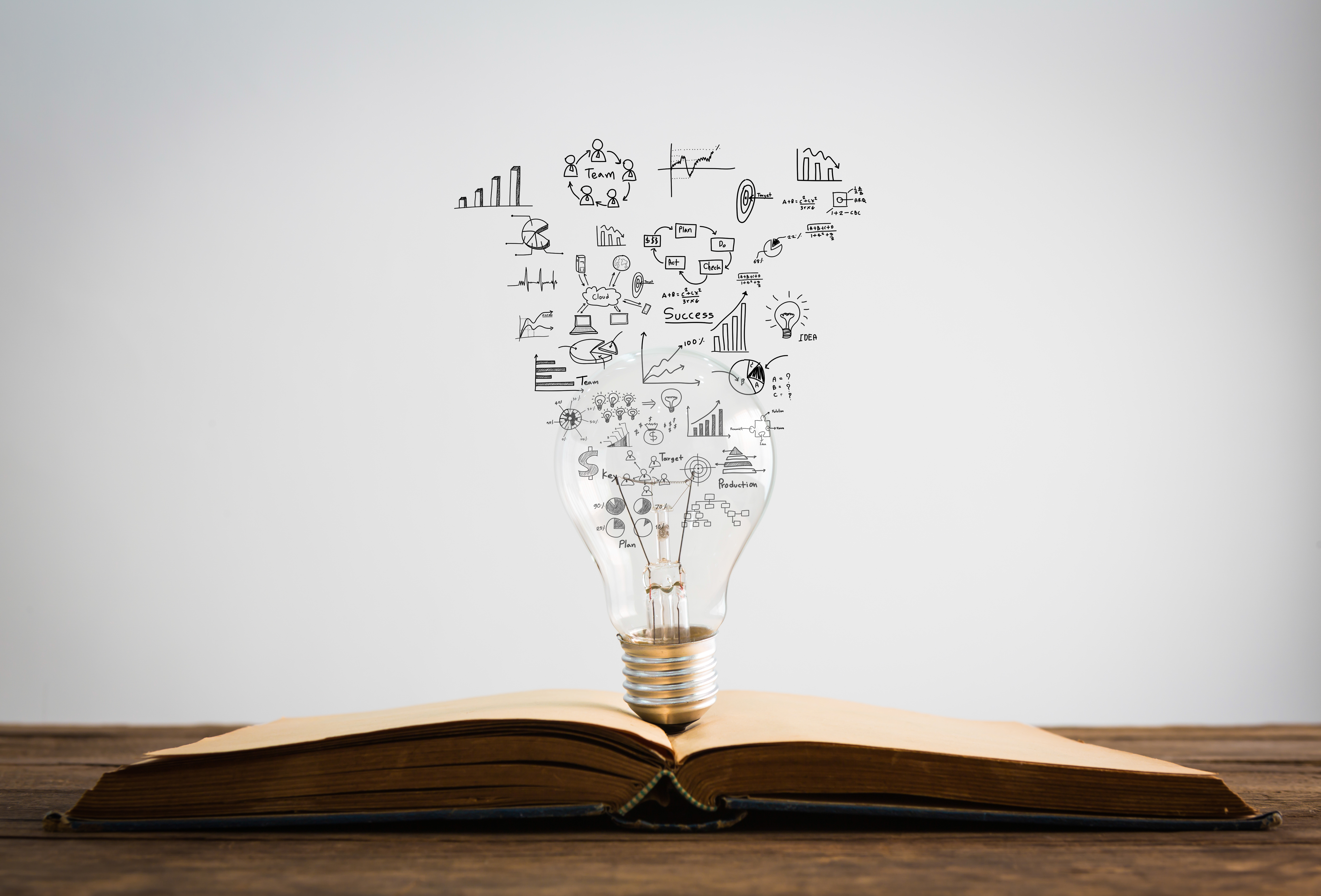 Foto van een lamp met verschillende ideeën